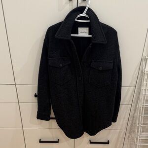 Black Wool Blend Jacket